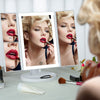 Gustala SM216 - DL LED Light Touch Screen Makeup Tri-fold Cosmetic Vanity Mirror