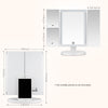 Gustala SM216 - DL LED Light Touch Screen Makeup Tri-fold Cosmetic Vanity Mirror