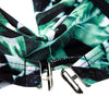 Sexy Spaghetti Strap Padded Leaf Print Criss Cross Low Waist Women Bikini Set