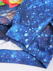 Cat Flower Galaxy Print Kangaroo Pocket Hoodie
