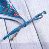 Printing Lace Up Bikini Set Sexy Women Padded Swimwear Bandage Bathing Suit