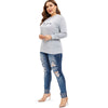 Plus Size Letter Print Round Neck T-shirt