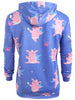 Cartoon Pig Pattern Kangaroo Pocket Hoodie