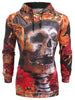 Kangaroo Pocket Skull Flower 3D Print Hoodie