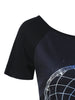 Plus Size Ethnic Feather Print T-shirt