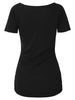 Plus Size Ethnic Feather Print T-shirt