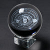 Laser Engraved Solar System Crystal Ball 3D Miniature Planets Model