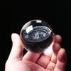Laser Engraved Solar System Crystal Ball 3D Miniature Planets Model