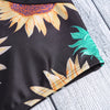 Plus Size Shoulder Strap Floral Print Padded Tied Racer Back Mid Waist Women Bikini Set