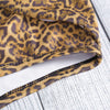 Sexy Plunge Neck Sleeveless Leopard Print Hollow Out Knotted Plus Size Women Swimsuit
