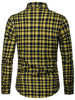 Contrast Tartan Print Casual Long Sleeve Shirt