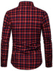 Contrast Tartan Print Casual Long Sleeve Shirt