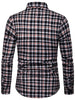 Contrast Tartan Print Casual Long Sleeve Shirt
