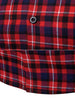 Contrast Tartan Print Casual Long Sleeve Shirt