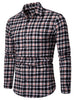 Contrast Tartan Print Casual Long Sleeve Shirt