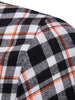 Contrast Tartan Print Casual Long Sleeve Shirt