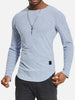 Applique Striped Printed Casual T-shirt