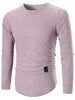 Applique Striped Printed Casual T-shirt