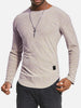 Applique Striped Printed Casual T-shirt