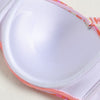 Sexy Spaghetti Strap Colorful Stripe Print Underwire Padded Bandeau High Waist Women Bikini Set