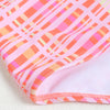 Sexy Spaghetti Strap Colorful Stripe Print Underwire Padded Bandeau High Waist Women Bikini Set
