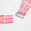 Sexy Spaghetti Strap Colorful Stripe Print Underwire Padded Bandeau High Waist Women Bikini Set
