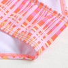 Sexy Spaghetti Strap Colorful Stripe Print Underwire Padded Bandeau High Waist Women Bikini Set