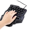 G30 Wired Gaming Keypad with LED Backlight 35 Keys One-handed Membrane Keyboard