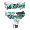 PASSOSIE Knot Front Padded High Waist Sexy Women Bikini Set
