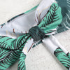 PASSOSIE Knot Front Padded High Waist Sexy Women Bikini Set