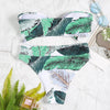 PASSOSIE Knot Front Padded High Waist Sexy Women Bikini Set