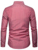 Vertical Stripe Print Long Sleeve Casual Shirt