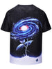 Galaxy Flower Printed Short Sleeve T-shirt