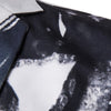 One Button Pocket Chinese Style Ink Painting Print Blazer