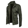 Solid Waist Drawstring Multi Pocket Jacket