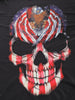 American Flag Skull Printed Short Sleeve T-shirt
