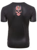American Flag Skull Printed Short Sleeve T-shirt