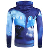 3D Cartoon Animal Print Pullover Hoodie