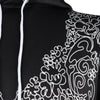 Geometric Pattern Pullover Drawstring Hoodie
