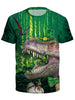 3D Dinosaur Printed Short Sleeve T-shirt