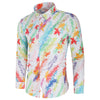 Casual Maple Leaves Painting Print Shirt