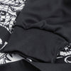 Skull Snake Print Pouch Pocket Pullover Hoodie