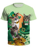 Gold Coin Animal Printed Short Sleeve T-shirt