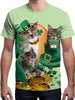 Gold Coin Animal Printed Short Sleeve T-shirt