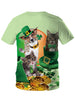 Gold Coin Animal Printed Short Sleeve T-shirt