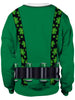 3D Clover Belt Printed Pullover Sweatshirt