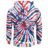 Contrast Color Swirl Tie Dye Print Hoodie