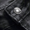 Ripped Hole Skull Patchwork Slimming Jeans
