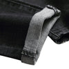 Ripped Hole Skull Patchwork Slimming Jeans