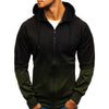 Top Ombre Spot Ink Print Full Zip Hoodie